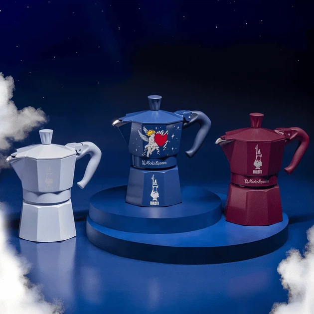 Гейзерна кавоварка для плити алюміній 3 чашки Bialetti синій - зображення 5