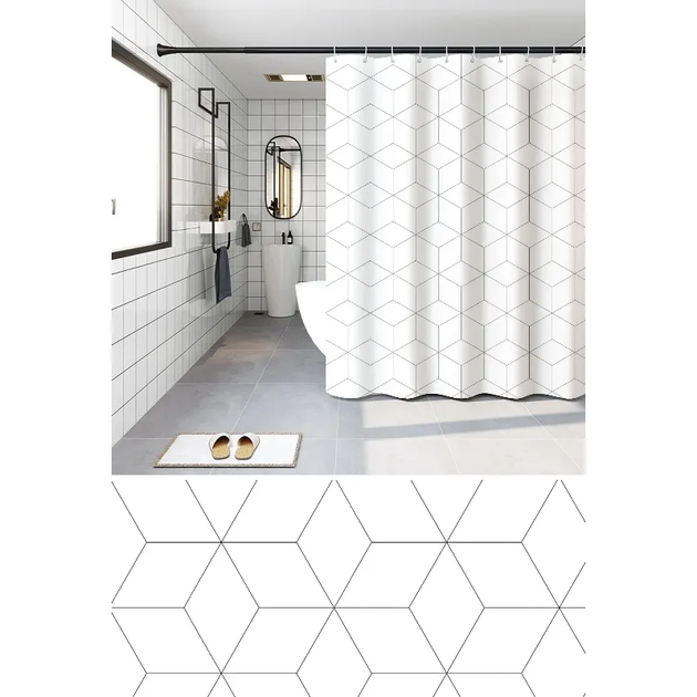 Шторка для ванної Zerix SCP-020-180x180 з PEVA ( 12500 ) - Фото 1 Шторка для ванної Zerix SCP-020-180x180 з PEVA ( 12500 ) - зображення 1