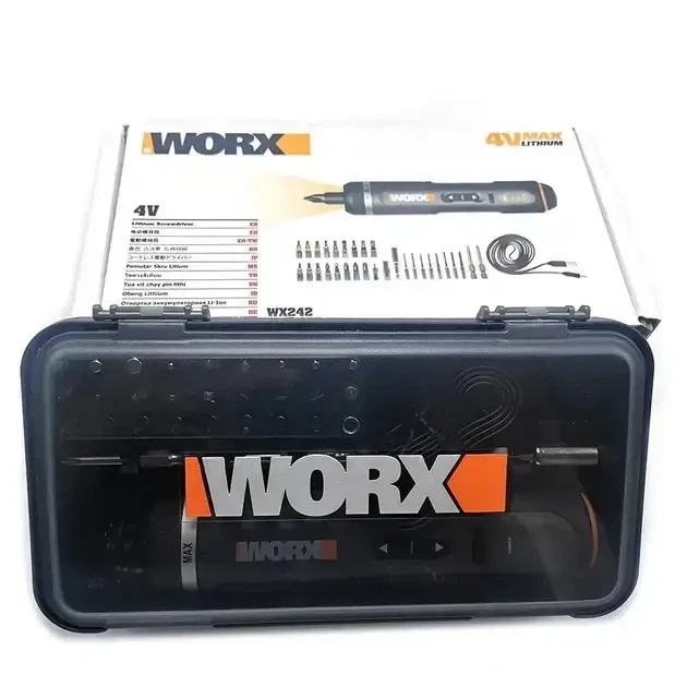 Аккумуляторная отвертка Worx WX242 с набором из 30 Бит в кейсе - изображение 3