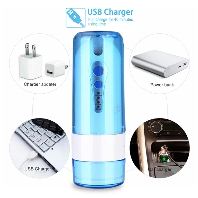 Портативный ирригатор Power Floss PR40V Original — беспроводной ирригатор для зубов, мощная струя воды, встроенный аккумулятор - изображение 7