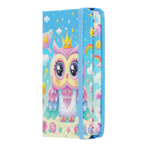 Блокнот ZiBi KIDS Line А7 тб. упав. 80арк. OWL 117102 синій, на гумці, крем.папір (клітинка) (24) /ZB.117102/ - зображення 2