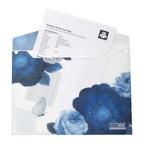 Папка на кнопці А4 BUROMAX 3943-03 ARABESKI темно-синя (12) /BM.3943-03/ - изображение 2