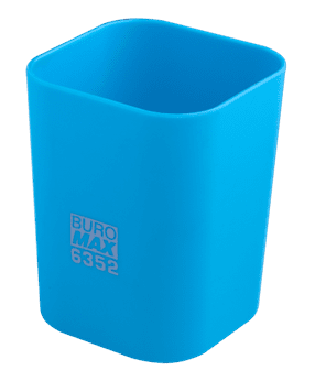 Підставка для ручок BUROMAX 6352-14 RUBBER TOUCH блакитна /BM.6352-14/ - Фото 1 Підставка для ручок BUROMAX 6352-14 RUBBER TOUCH блакитна /BM.6352-14/ - изображение 1