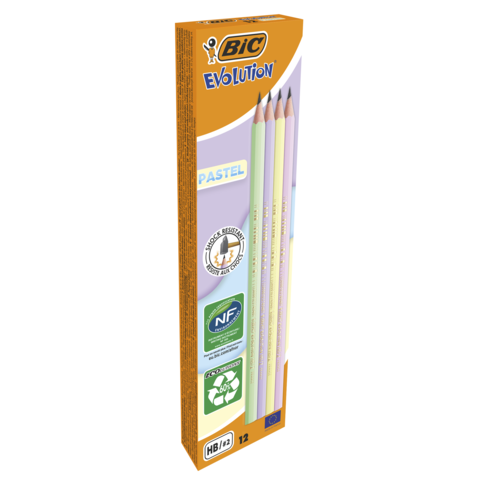 Олівець графітовий BIC Evolution Pastel HB, пластиковий (12) /bc518307/ - Фото 2 Олівець графітовий BIC Evolution Pastel HB, пластиковий (12) /bc518307/ - изображение 2