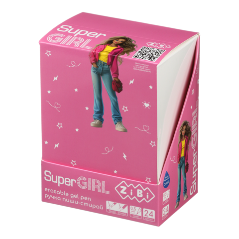 Ручка гелева ZiBi 2239 0,5мм SUPER GIRL "пиши-прай" синя (24) /ZB.2239/ - зображення 6