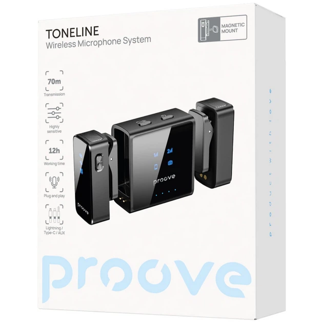 Беспроводной петличный микрофон Proove ToneLine black - изображение 2