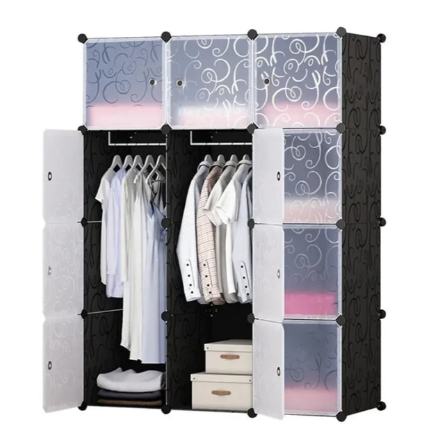 Шафа складана Storage Cube Cabinet МР 312-62 пластикова Чорний - зображення 5