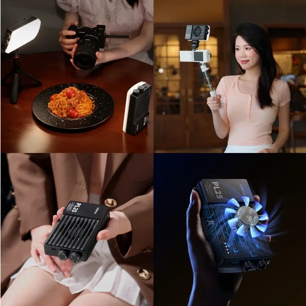 Профессиональный накамерный светодиодный свет с рассеивателем Ulanzi PL25 Bi-Color 25Вт CRI 96+ 2700-6500К для съемки - изображение 5