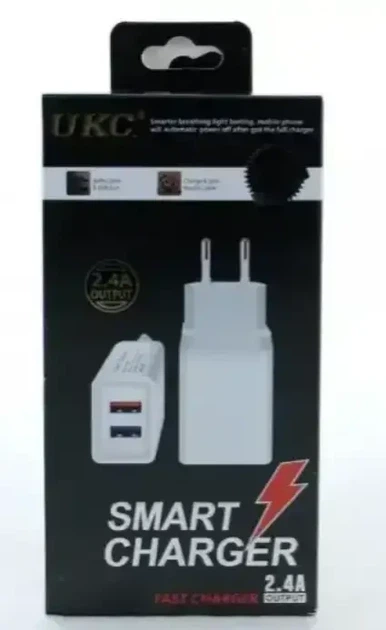 Сетевое зарядное устройство 2 USB 2.4A с функцией быстрой зарядки AR 001 4757 - Фото 3 Сетевое зарядное устройство 2 USB 2.4A с функцией быстрой зарядки AR 001 4757 - изображение 3