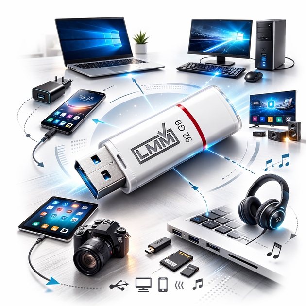 Универсальная флешка USB LMM Classic флеш-накопитель 32GB 32GB011CLWH - изображение 5