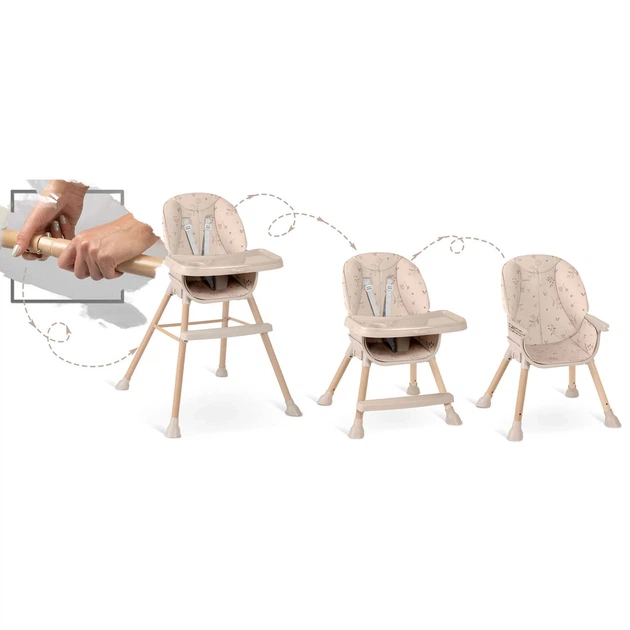 Krzesełko do karmienia Nukido Tilo ze stolikiem Beżowe (5903890622831) - obraz 7