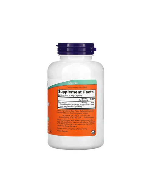 Магній Now Foods 400 мг - 180 кап 733739012838 - зображення 2