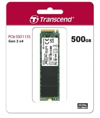 Твердотільний накопичувач SSD 500Gb, Transcend 115S, PCI-E 3.0 x4, M.2 (TS500GMTE115S) - Фото 2 Твердотільний накопичувач SSD 500Gb, Transcend 115S, PCI-E 3.0 x4, M.2 (TS500GMTE115S) - зображення 2