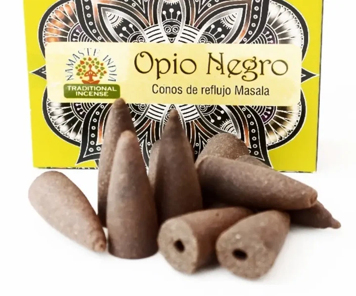 Namaste india black opium, конуси з Індії рідкий дим, арома конуси - Фото 2 Namaste india black opium, конуси з Індії рідкий дим, арома конуси - зображення 2