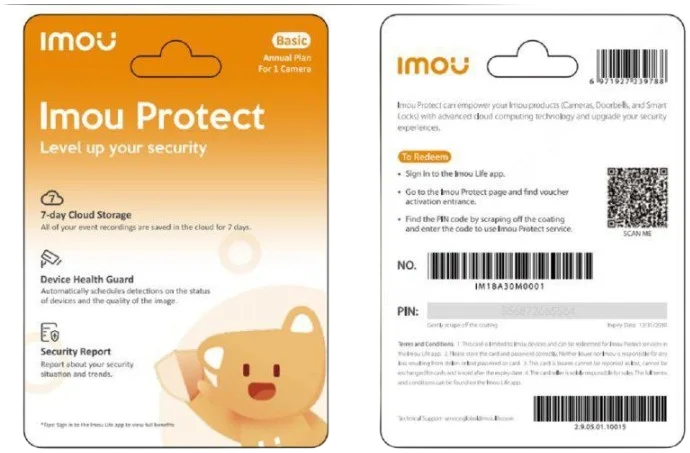 Karta subskrypcyjna Imou Protect Basic (ImouOverseasApp) - obraz 2