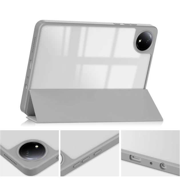Чехол для планшета BeCover Soft Edge TPU Xiaomi Redmi Pad SE 8.7" Gray Marble - Фото 5 Чехол для планшета BeCover Soft Edge TPU Xiaomi Redmi Pad SE 8.7" Gray Marble - изображение 5