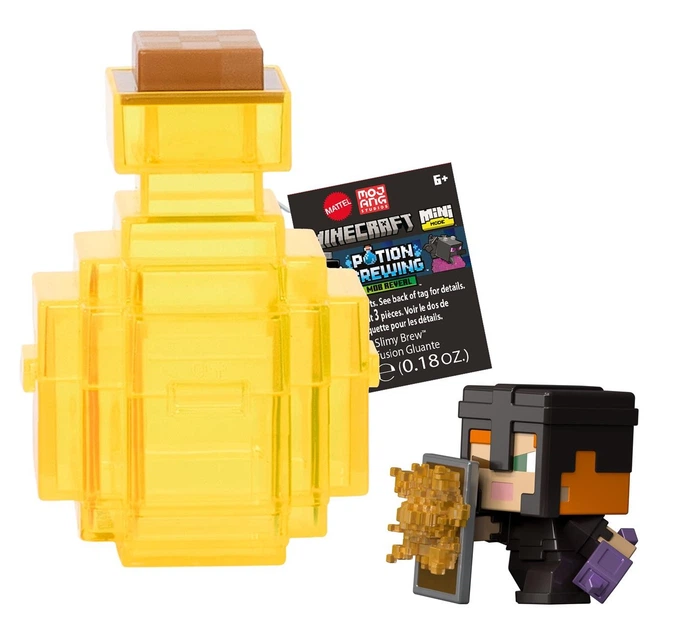 Фігурки Mattel Minecraft Mini Mode - Змішання зілля Slimy Brew Yellow HTK99 (194735268542) - зображення 5