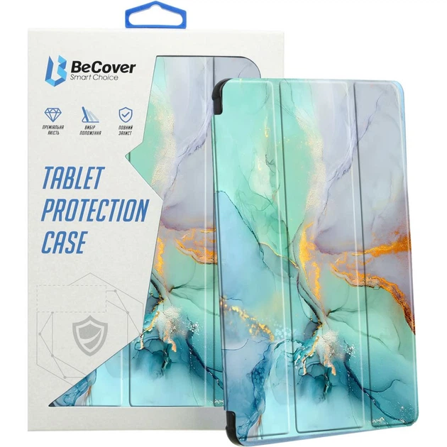 Чохол для планшета BeCover Soft Edge TPU Xiaomi Redmi Pad SE 8.7" Green Marble - зображення 8