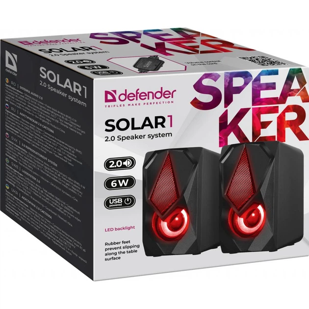 Акустическая система Defender Solar 1 Black - изображение 7