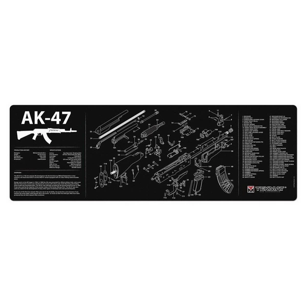 Коврик TekMat 30 см x 91 см с чертежом AK-47 для чистки оружия 7700000019943 - изображение 3