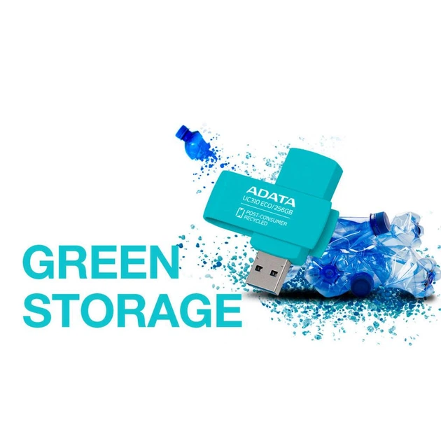 USB флеш накопитель ADATA 256GB UC310 Eco Green USB 3.2 - Фото 7 USB флеш накопитель ADATA 256GB UC310 Eco Green USB 3.2 - изображение 7