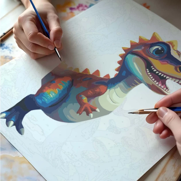 Картина за номерами Massido Dino 40x50 см 699023 (5903890631147) - зображення 4