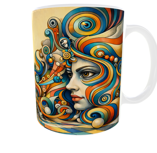 Кружка 330 мл «Pop-Surreal Dream» з серії Art Collection — преміальний арт-дизайн у стилі поп-сюрреалізм - изображение 2