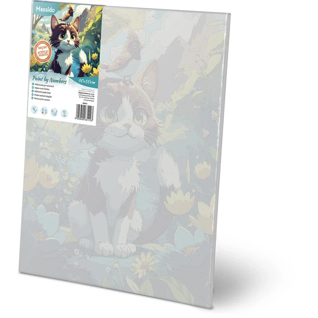 Картина за номерами Massido Котик 40x50 см 699021 (5903890631123) - зображення 2