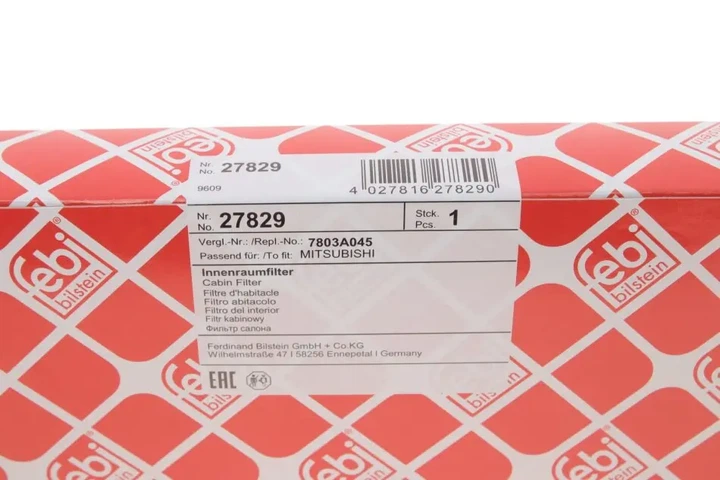 Фільтр салону Mitsubishi Outlander 06- FEBI BILSTEIN 27829 - изображение 5