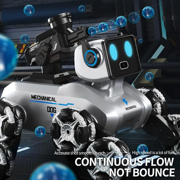 Робот собака на колесах + пушка стріляє водяними кулями Mechanical Dog N29-3 - зображення 9