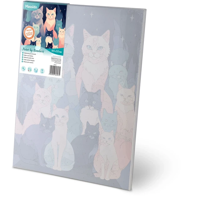 Картина за номерами Massido Коти 40x50 см 699016 (5903890623975) - зображення 2