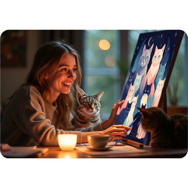 Картина за номерами Massido Коти 40x50 см 699016 (5903890623975) - зображення 8