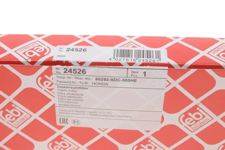 Фільтр салону Honda Accord/Civic 03- FEBI BILSTEIN 24526 - изображение 5
