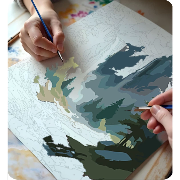 Картина за номерами Massido Гірський пейзаж 40x50 см 699011 (5903890623920) - зображення 4