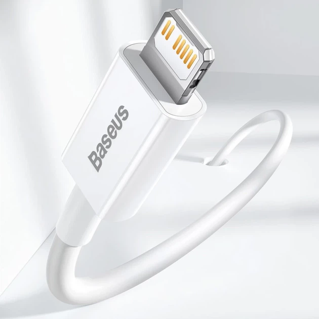 Кабель Baseus Superior USB-C to Lightning 1.5m White (CATLYS-B02) - Фото 12 Кабель Baseus Superior USB-C to Lightning 1.5m White (CATLYS-B02) - изображение 12