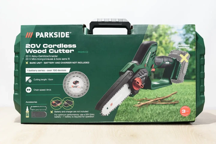Акумуляторна ланцюгова пила PARKSIDE PAGHS 20-Li C3 + аккумулятор 2AH - изображение 3