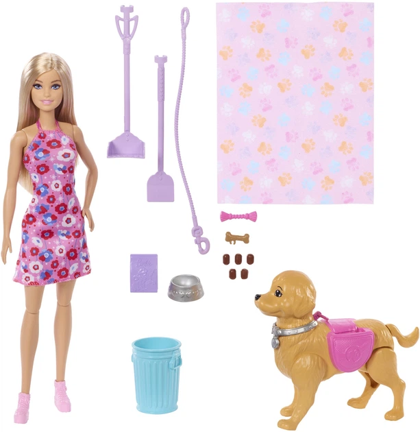 Набор Barbie Прогулка с собачкой (JJB46) - Фото 1 Набор Barbie Прогулка с собачкой (JJB46) - изображение 1