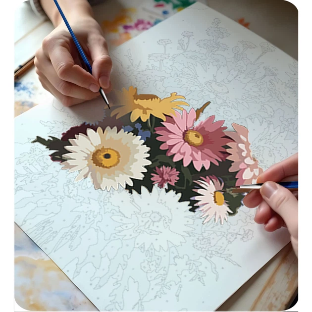 Картина за номерами Massido Квіти 40x50 см 699009 (5903890623906) - зображення 4