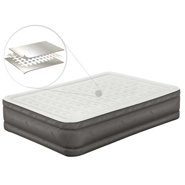 Надувний матрац Bestway з вбудованим електричним насосом 203 x 152 x 46 см бежевий 69050 (6942138967104) - зображення 7