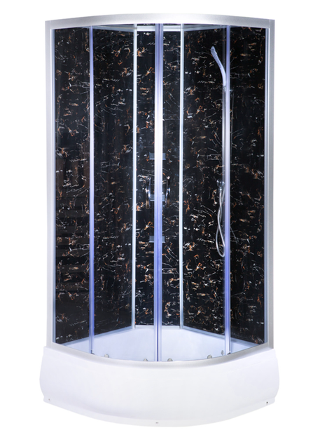Гідробокс TKF TKF90-30 Venom BG 90×90×215 см, кутовий, сатиновий профіль, тоноване скло, середній піддон - изображение 2