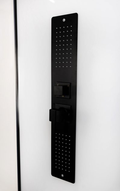 Душовий бокс INSANA Kira 120×80×210 см, прямокутний, чорний профіль, прозоре скло 5 мм, низький піддон 12 см - изображение 2