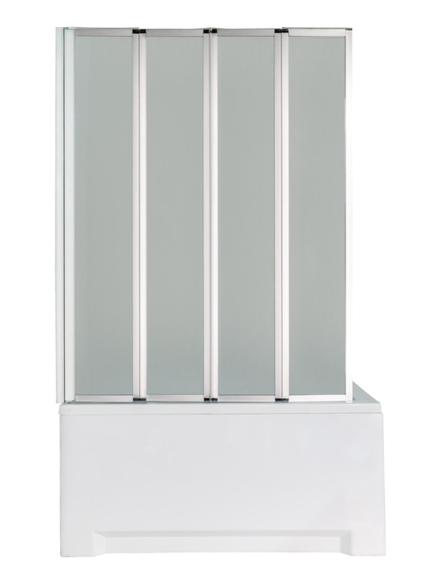 Душова шторка Vivia Tiffani P 110×140 см, гармошка, сатиновий профіль, матове скло - зображення 3
