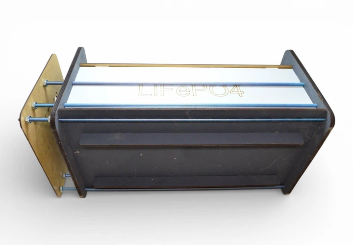 Корпус Економ для LiFePO4 152Aх8s (152Ah 152Ач на 8 комірок) Бокс для Акумуляторів (Розбір) Дерев'яний Ящик Коробка для Елементів Батарей А - зображення 8