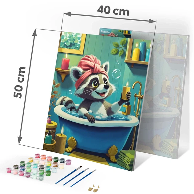 Картина за номерами Massido Єнот 40x50 см 699024 (5903890631154) - зображення 4