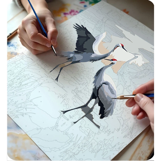 Картина за номерами Massido Журавлі 40x50 см 699008 (5903890623890) - зображення 4