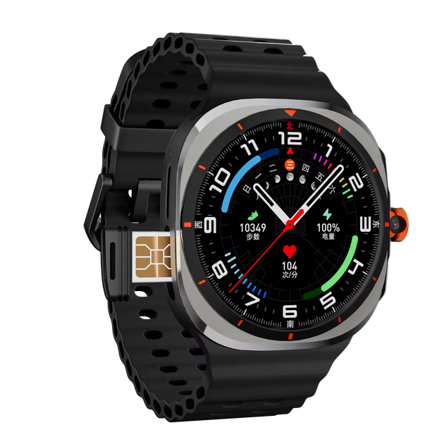 Смарт-годинник Ultra Titanium 5G 47mm чорний +ремінець 47mm силіконовий-чорний - изображение 2