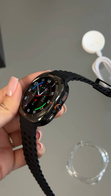 Смарт-годинник Ultra Titanium 5G 47mm чорний +ремінець 47mm силіконовий-чорний - изображение 6