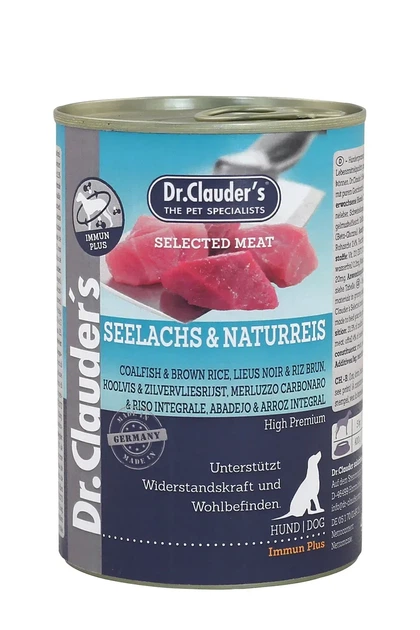 Консервированный корм Dr.Clauder's Selected Meat White Fish & Brown Rice Влажный корм для собак с белой рыбой и коричневым рисом 400 г (32342000) - Фото 1 Консервированный корм Dr.Clauder's Selected Meat White Fish & Brown Rice Влажный корм для собак с белой рыбой и коричневым рисом 400 г (32342000) - изображение 1