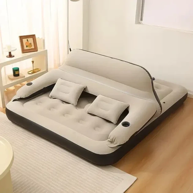 Матрас надувной King Size 202×152×70 см С высоким изголовьем и насосом - Фото 2 Матрас надувной King Size 202×152×70 см С высоким изголовьем и насосом - изображение 2