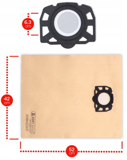 Мешки для пылесоса Karcher WD2 Plus, WD3, WD4, WD5, WD6, WD7, MV3, MV4, MV5, MV6 (Бумажные,5шт) - изображение 7